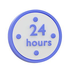 3D 24 Hours Illustration