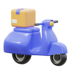 Obraz premium 3D Delivery Bike Illustration
