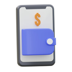 3D E Wallet Illustration