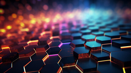 Obraz premium metal texture of rhombuses with bright light, minimalistic background, ai generative