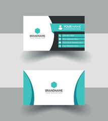 Modern Professional corporate paste color,white and blue business card design.Both of side design by minimal shape style activity.New generation Smart design for smart person.white and blue lebel  id