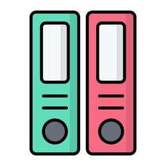 Library Line Color Icon