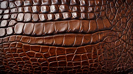 Foto op Plexiglas  crocodile leather texture © EvhKorn