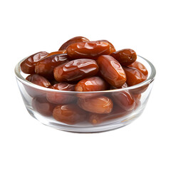 dry dates isolated on white background. AI generated