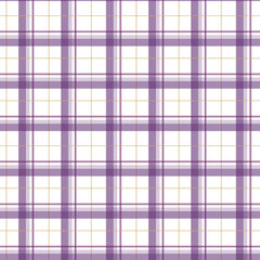 Purple lines with gold lines seamless check plaid pattern