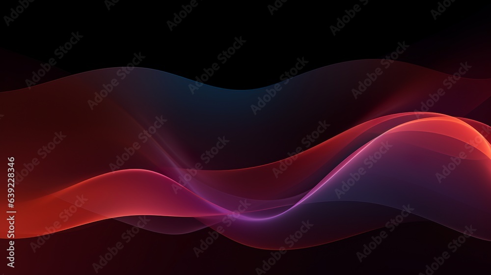 Wall mural abstract background with waves, generative ai