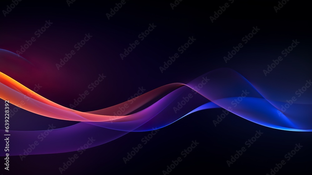 Sticker abstract background with waves, generative ai