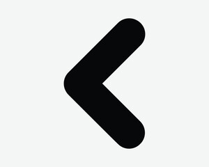 Arrow Left Icon West Side Back Previous Point Pointer Navigation Position Path Swipe Pointer Point Black Shape Vector Clipart Artwork Sign Symbol