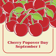 Vector design for cherry popover day