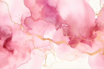 Pastel Pink Marble Watercolor Background 