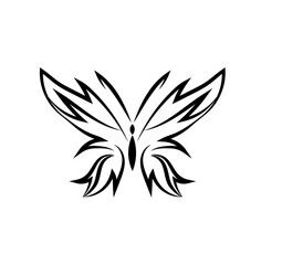 Butterfly. Vector. Tattoo