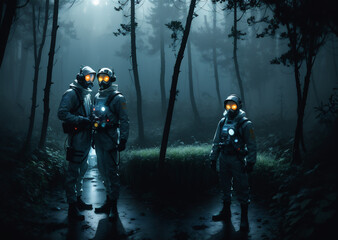 3d illustration of fiction characters