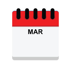 calender icon, march icon with white background