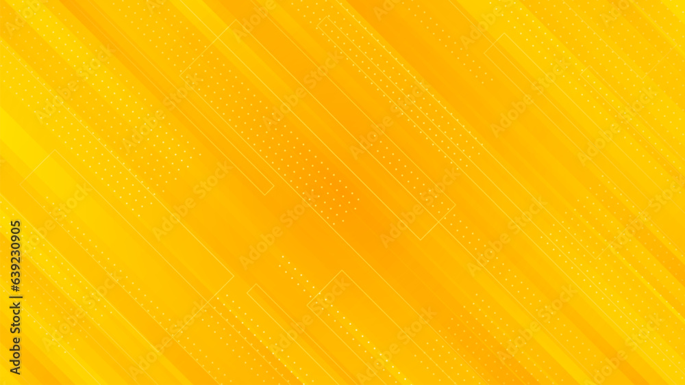 Wall mural a yellow-orange background with a moving diagonal and dot composition.