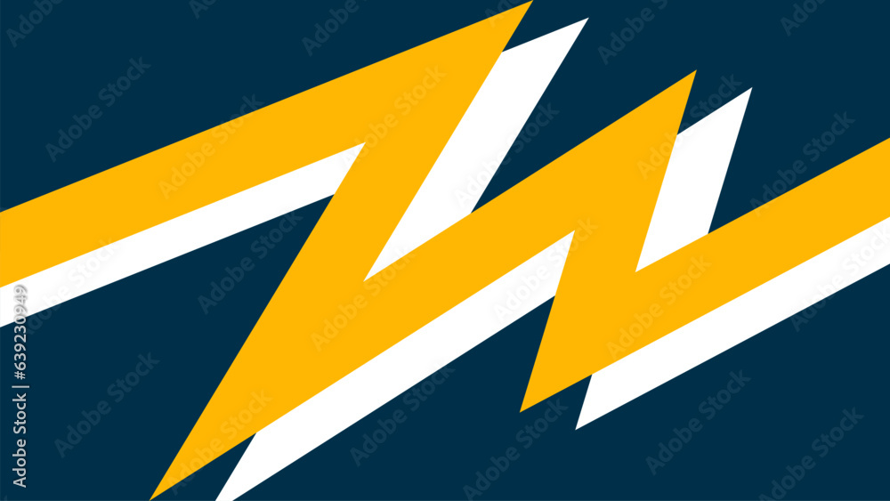 Wall mural dark background with yellow squiggly lines as the main element.
