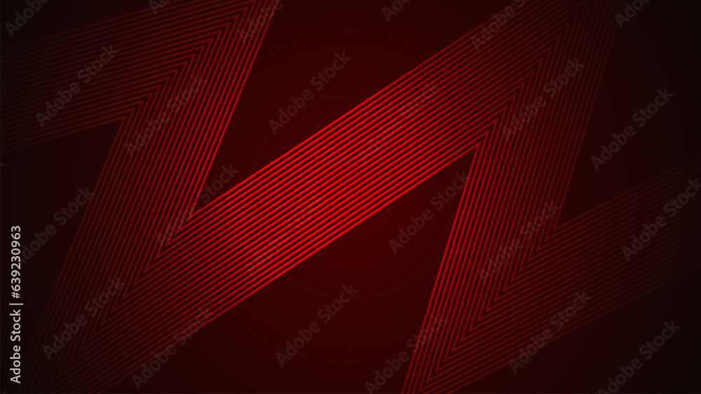 Poster Dark red simple abstract background with lines in a wavy style geometric style as the main element.