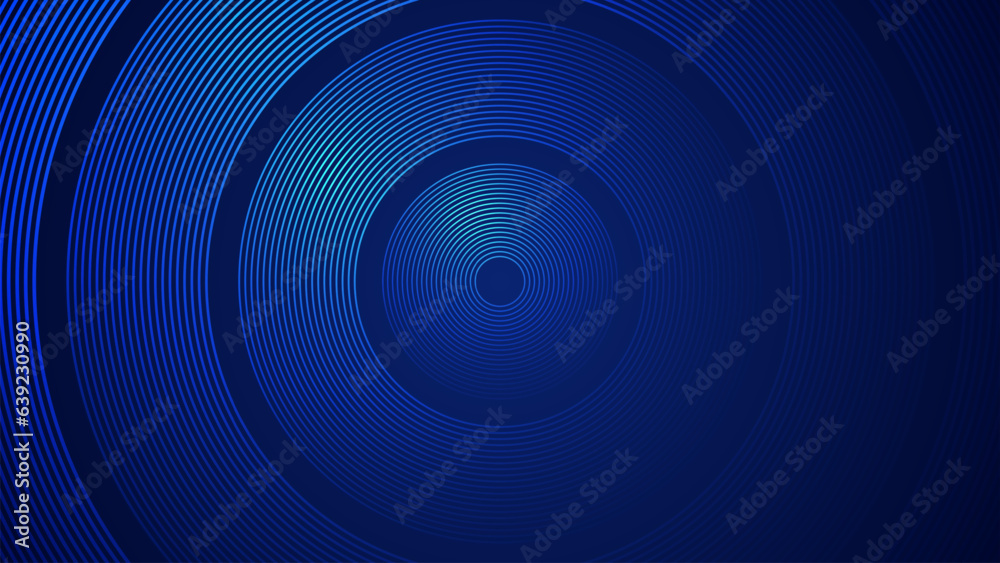 Poster Dark blue simple abstract background with lines in a geometric style as the main element.