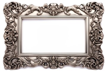 Elegance unframed. Vintage antique art frame on white background isolated. Capturing history. Empty ornate picture. Gallery nostalgia. Decorative picture design