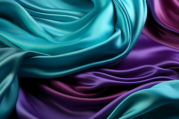 Obraz premium A colorful canvas of blue, green, and purple. AI generative