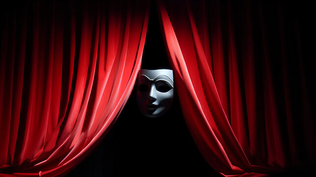 The concept of a theatrical performance with masks.