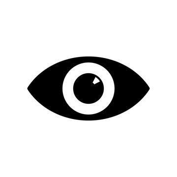 Eye view icon vector in flat style. Watch, viewer sign symbol