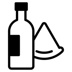 pizza slice with sauce bottle dualtone