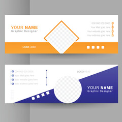 Modern Email Signature Design ,vector template file