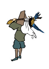 浮世絵　狩人　その3