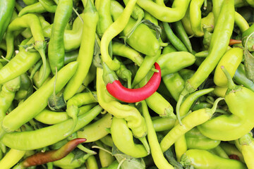 red and green chili peppers