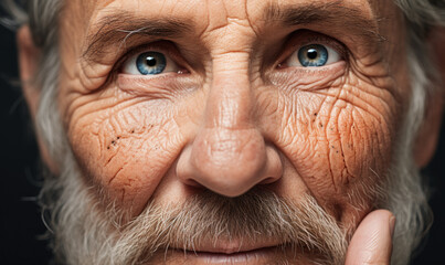 Close-Up of Wrinkled Skin: The Signs of Aging