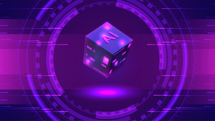 Cloud technology. Cloud computing, big data center, future infrastructure, digital ai concept.