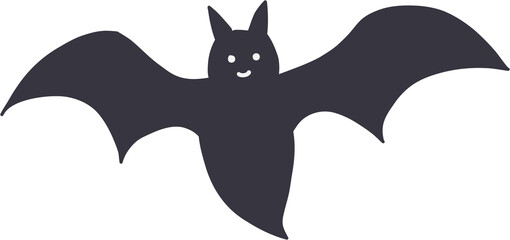freehand drawing of Halloween bat.