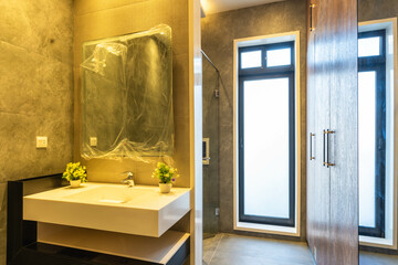 Interior Luxury House Bath Kitchen Front Elevation 