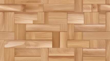 Fototapeta premium Seamless Natural Wood Parquet: Wooden Floor Texture Background