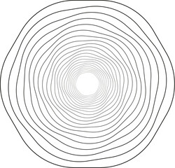 Round wave logo concept minimal line vector