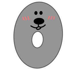 black and white number 0