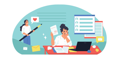 Copywriting Flat Concept