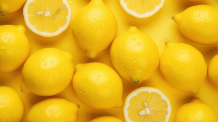 lemons on a yellow background