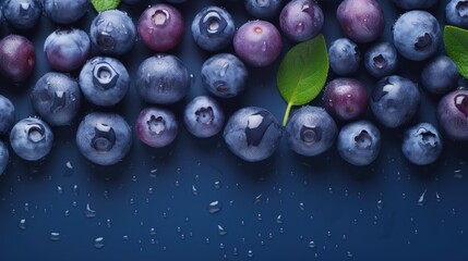 blueberries on purple background