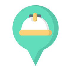 Obraz premium Worker Location Flat Icon