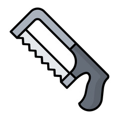 Handsaw Line Color Icon