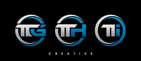 TTG, TTH, TTI Letter Initial Logo Design Template Vector Illustration	
