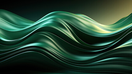 Green Wavy Pattern Stunning Abstract Background