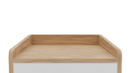 wooden box isolated on white