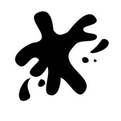 black paint splash icon