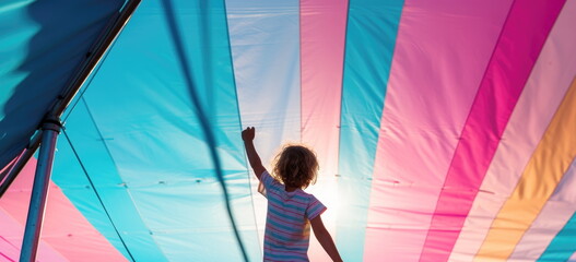 Colors of child hood memories. Hand edited generative AI.