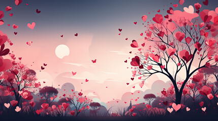 Illustrative Valentine's Day Greeting Card