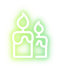 Set of Halloween neon