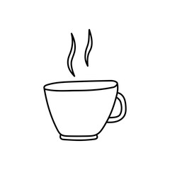 Hand drawn vector illustration of a mug with a drink.