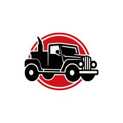 simple beer drink company car symbol logo vector illustration template design